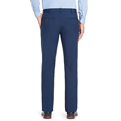 Men's Slim Fit Flex Flat Front Pant, Blue Barge, 32W x 30L