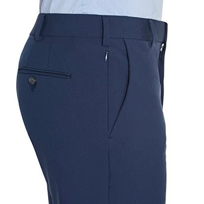 Men's Slim Fit Flex Flat Front Pant, Blue Barge, 32W x 30L