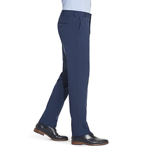 Men's Slim Fit Flex Flat Front Pant, Blue Barge, 32W x 30L