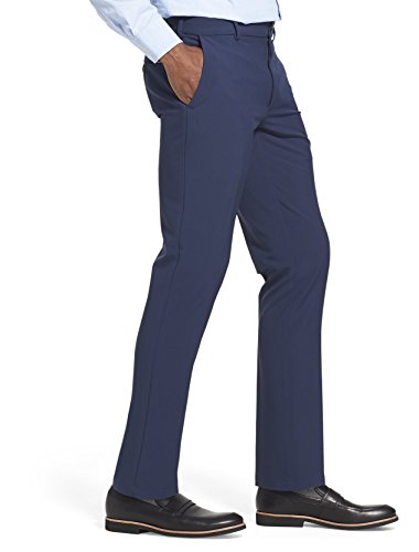 Men's Slim Fit Flex Flat Front Pant, Blue Barge, 32W x 30L