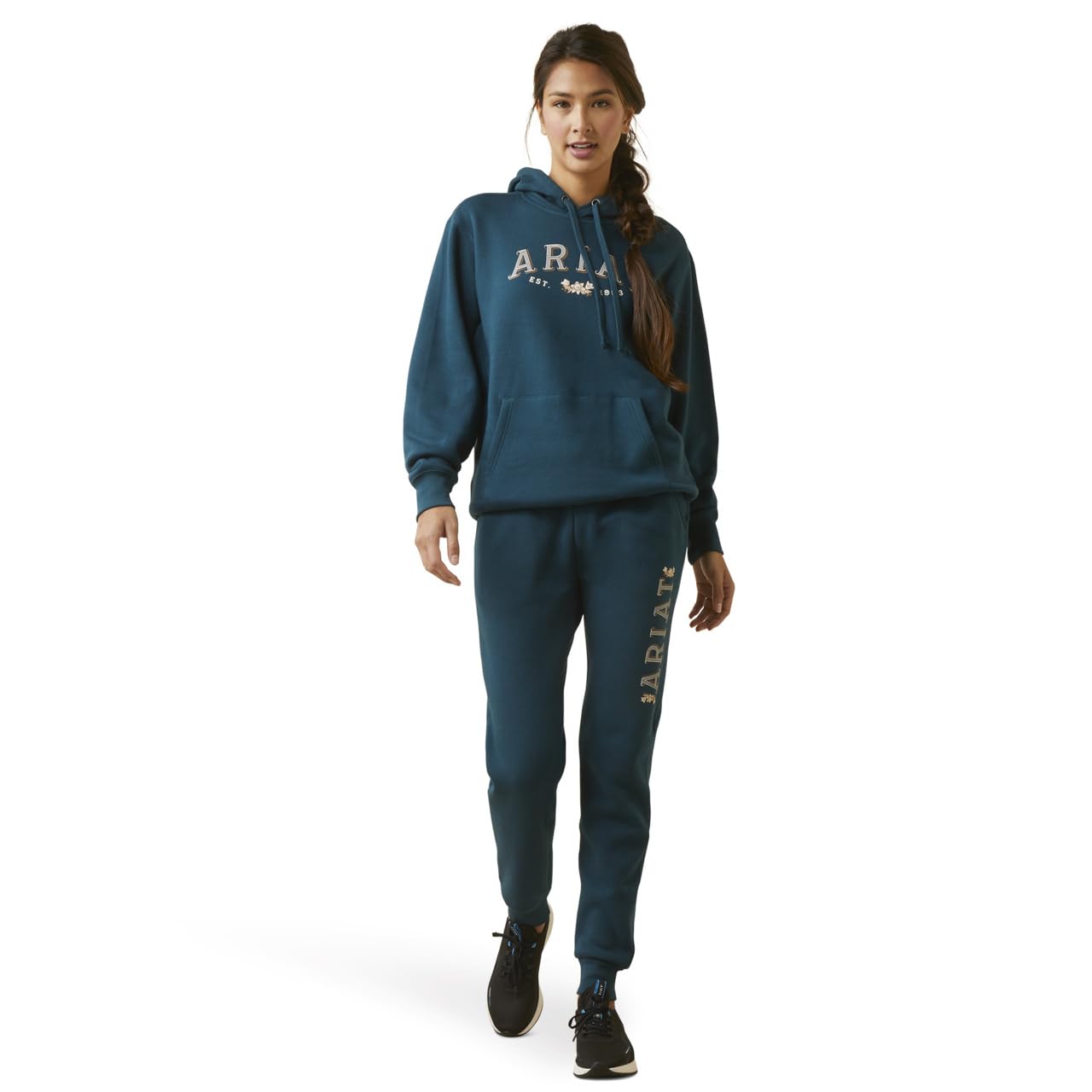 Women's REAL Flora Hoodie - Reflecting Pond, Medium