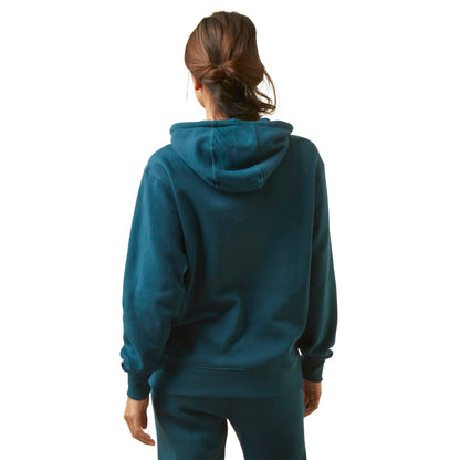 Women's REAL Flora Hoodie - Reflecting Pond, Medium