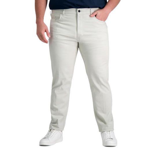 Men's Flex Waist Slim Fit 5 Pocket Casual Pant-Regular and Big and Tall, Khaki-BT