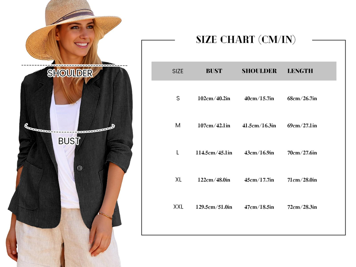 Women Summer Lightweight Ladies Dressy Stretch Fitted Trendy Women's Blazers & Suit Jackets for Tall Women Woman Blazer Black XL