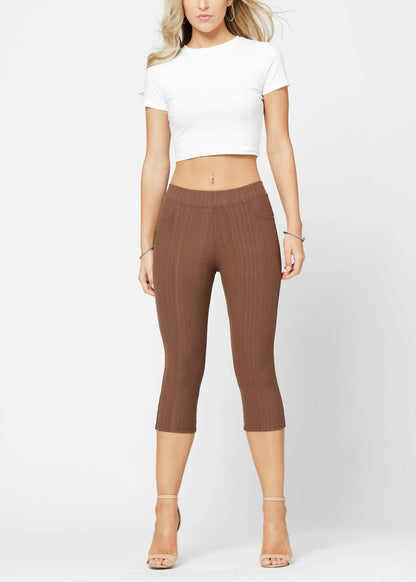 Jeggings for Women - Denim Leggings - Cotton Blend - Mocha Brown - 0-10