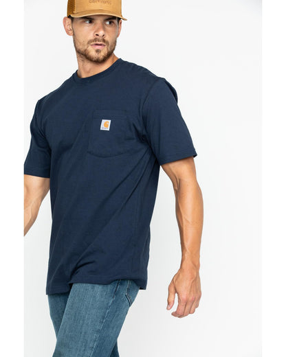 CarharttmensLoose Fit Heavyweight Short-Sleeve Pocket T-ShirtNavy5X-Large