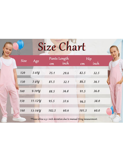 Jumpsuits Spaghetti Strap Sleeveless Loose Romper Long Pants with Pockets Kids Clothes Khaki