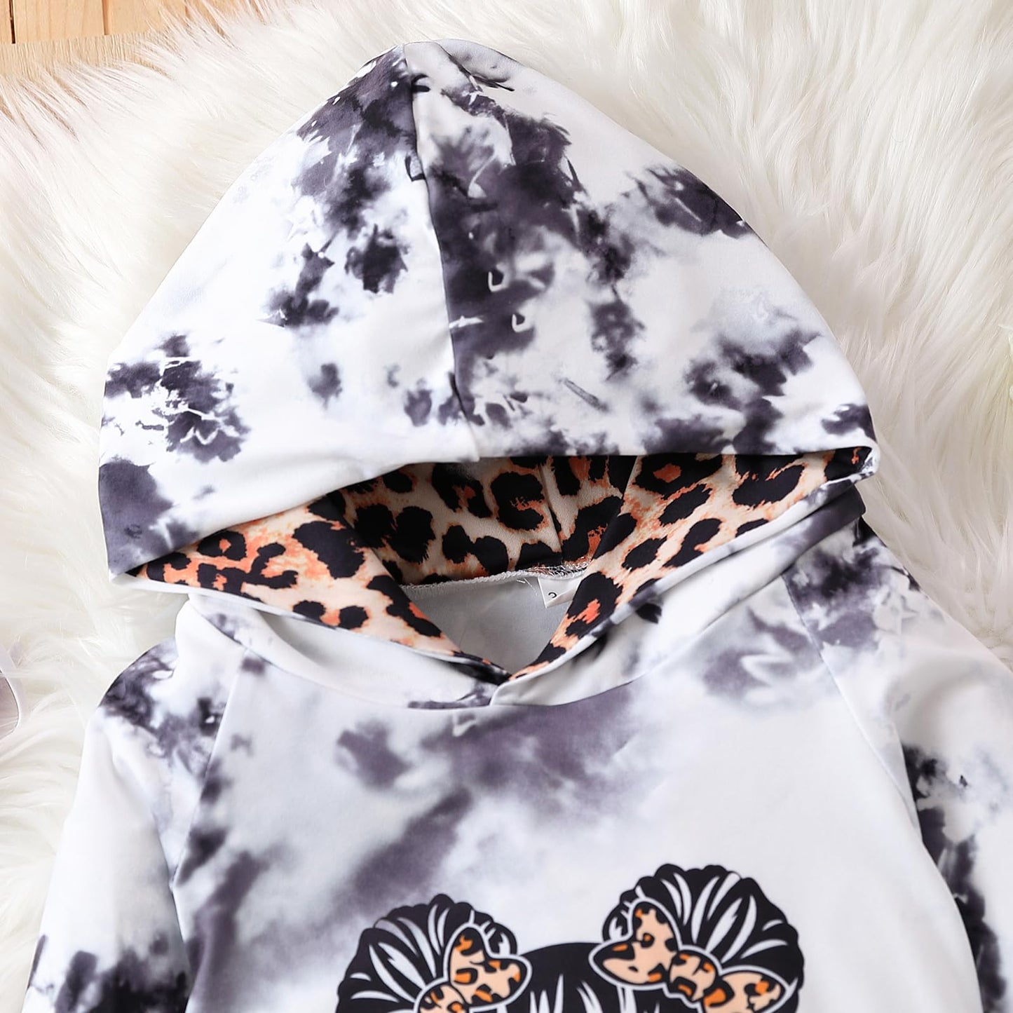 Kid Toddler Girl Clothes - Tie Dye Hoodie Sweatshirt 2 Piece Girls Outfits Pullover Joggers Hooded Sweatpant Set(3-4T)