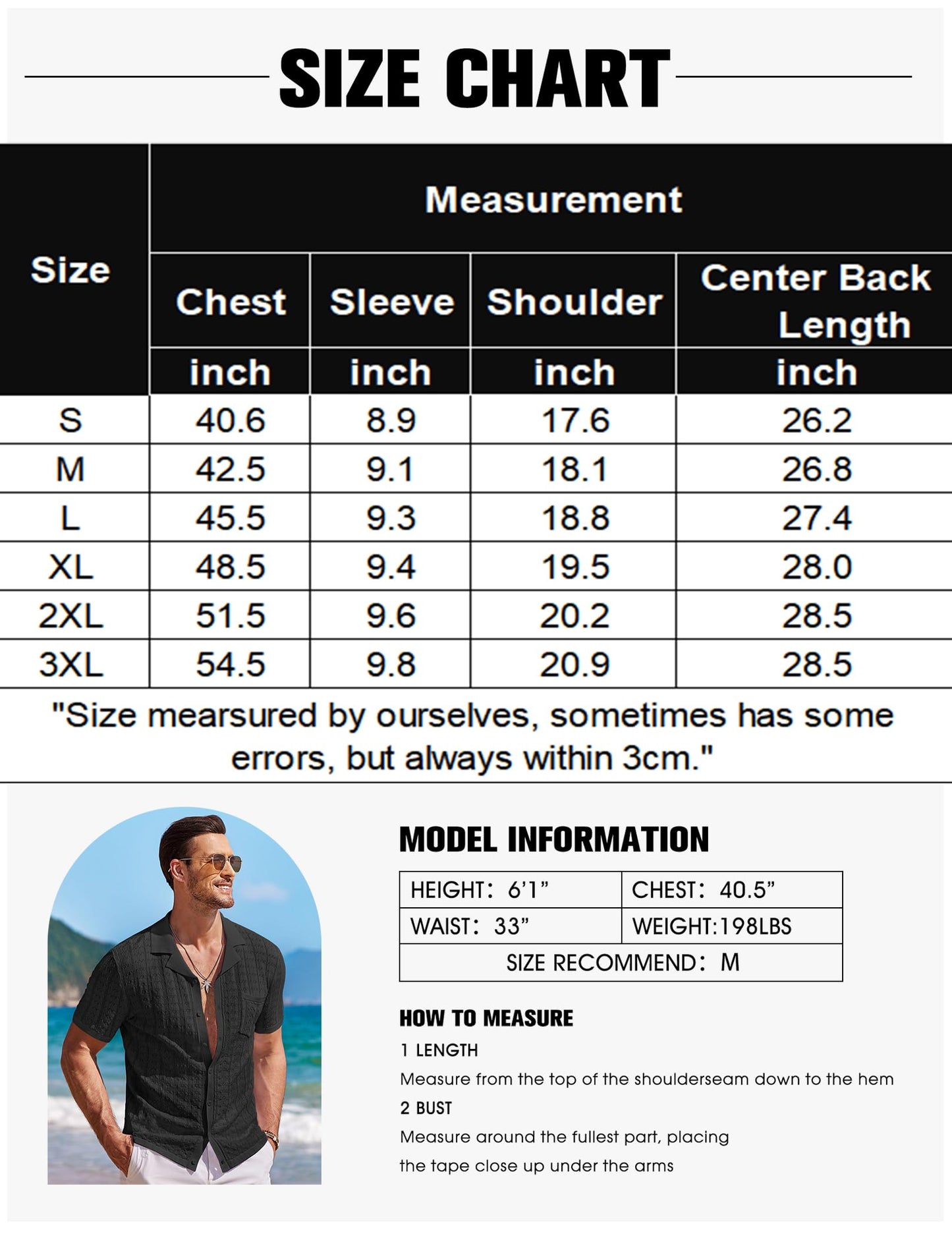 Men's Knit Button Down Shirt Vintage Short Sleeve Polo Shirts Casual Beach Shirts Top Black