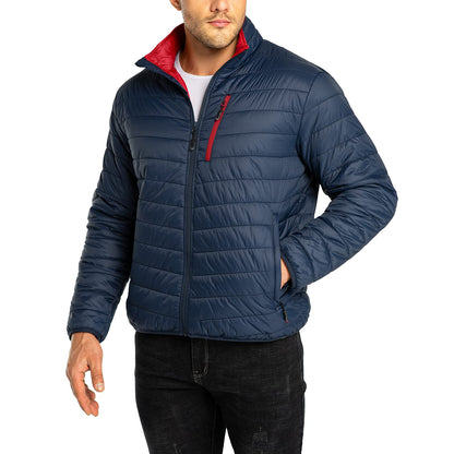 Men's Lightweight Packable Insulated Puffer Winter Jacket, Water-Resistant Warm Quilted Down Alternative Puffy Coat