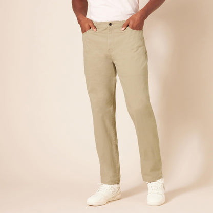 Men's Athletic-Fit 5-Pocket Stretch Twill Pant (Available in Big & Tall), Khaki Brown, 38W x 32L