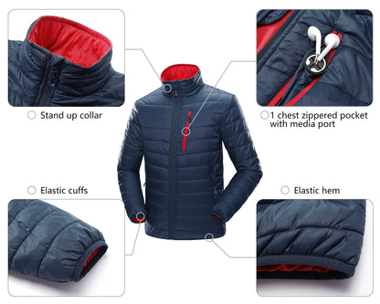 Men's Lightweight Packable Insulated Puffer Winter Jacket, Water-Resistant Warm Quilted Down Alternative Puffy Coat