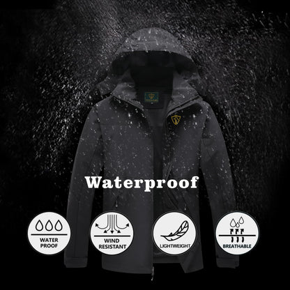 Jacket for Men, Mens Waterproof Raincoat Lightweight Rain Jackets Outdoor Rain Coat Windbreaker with Hood