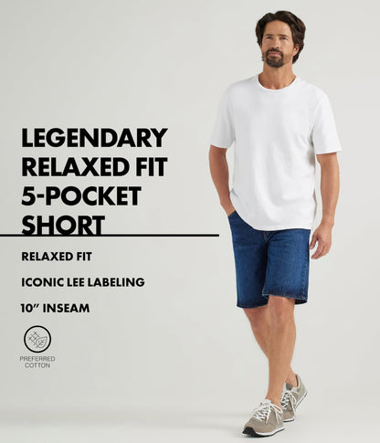 Men's Legendary Relaxed Fit 5-Pocket Denim Short, Dark