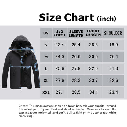 Jacket for Men, Mens Waterproof Raincoat Lightweight Rain Jackets Outdoor Rain Coat Windbreaker with Hood