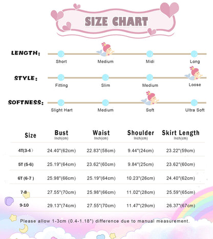 2Pcs Girls Pajamas Night Gowns Unicorn Dress Princess Nightdress Sleepwear Nightgowns for Toddler Girls Size 4-5T