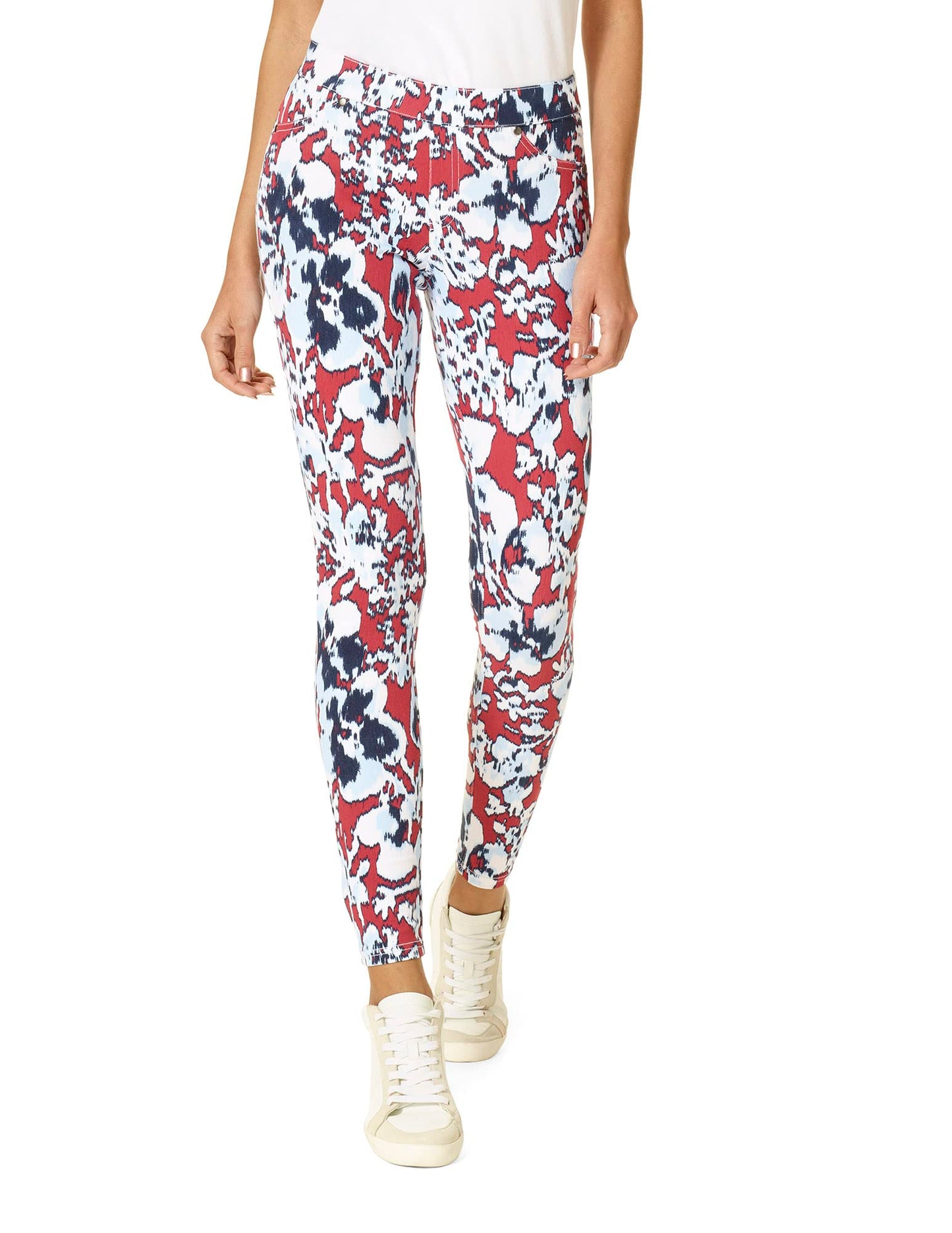 Women's Printed Jean Leggings, Lipgloss-Jasmine Haze