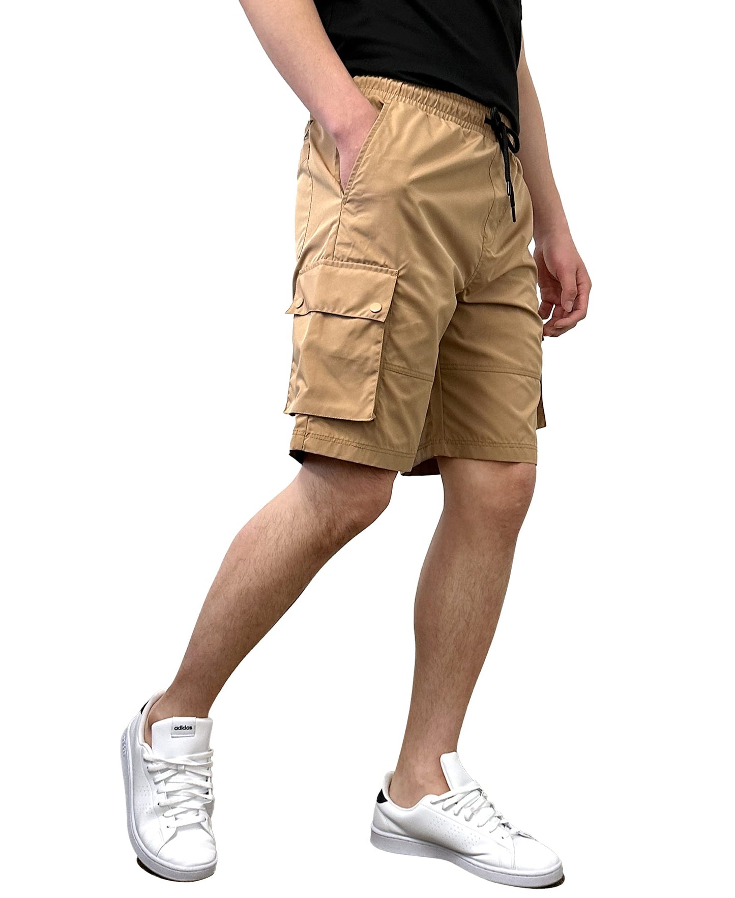 Men's Quick Dry Water Resistant Cargo Shorts, Inseam 9", Sand