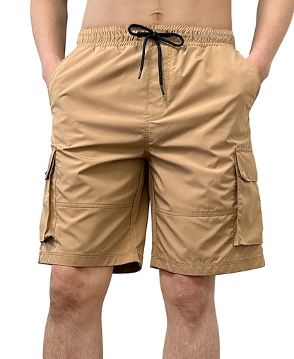 Men's Quick Dry Water Resistant Cargo Shorts, Inseam 9", Sand