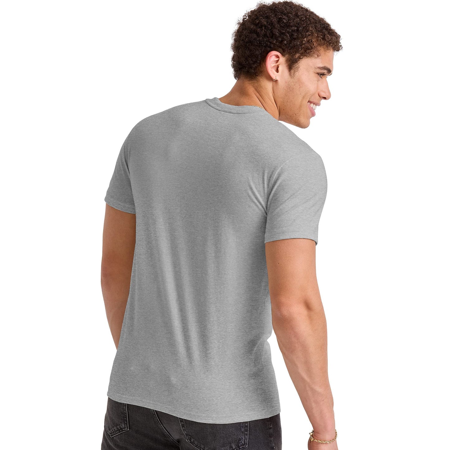 Hanes Standard Originals Lightweight, Crewneck T-Shirts for Men, Tri-Blend Tee, Tall Sizes, SILVERSTONE PE HEATHER