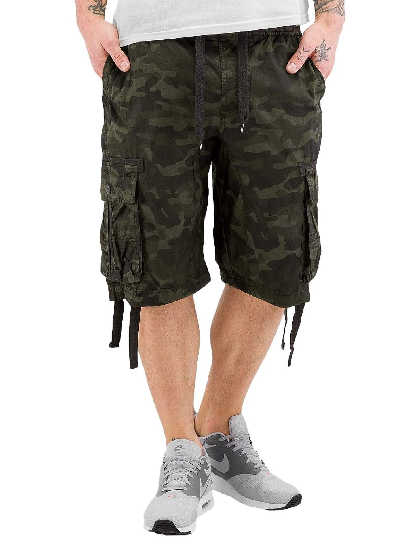 Shorts with Cargo Pockets - Regular and Big & Tall Sizes, Woodland, X-Large