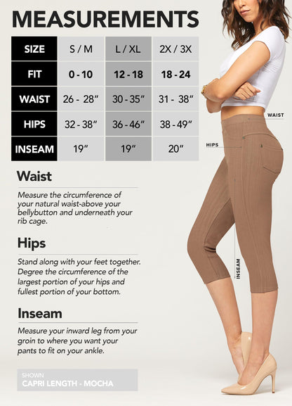 Jeggings for Women - Denim Leggings - Cotton Blend - Mocha Brown - 0-10